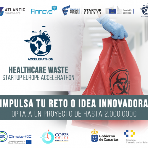 CONVOCATORIA | ¡Ya puedes presentar tu iniciativa innovadora para la mejora de residuos sanitarios en el Healthcare Waste Startup Europe Accelerathon!